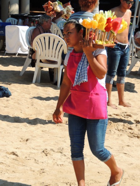Fruits on a stick, Acapulco, Mexico