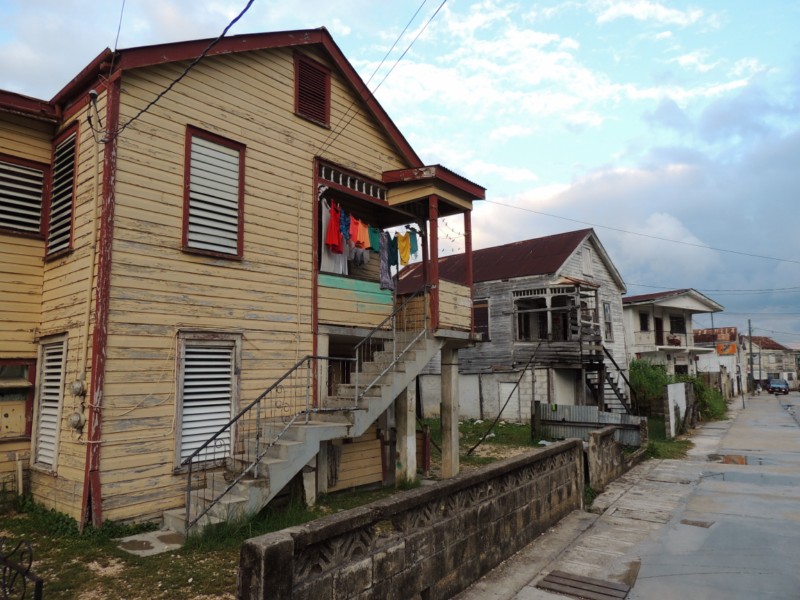 Typical Belize buildings, Belize City, Belize