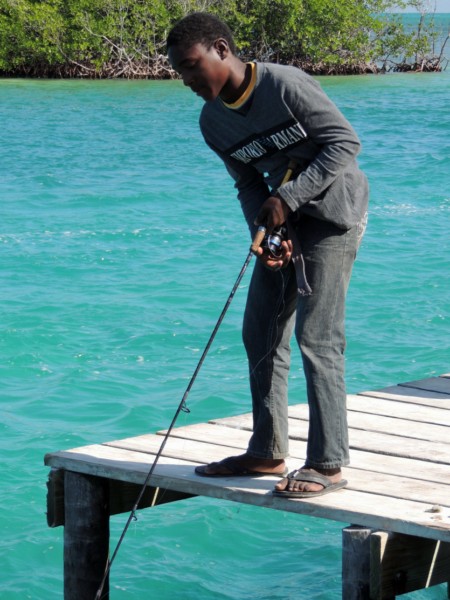 Catch something for breakfast, Caye Caulker San Pedro, Belize