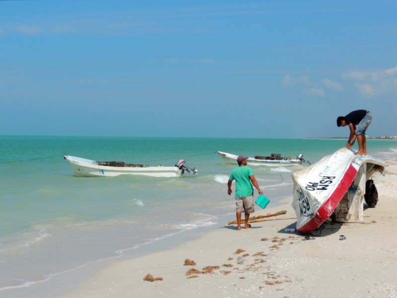 Fishing boats, Celestun Reserve, Mexico