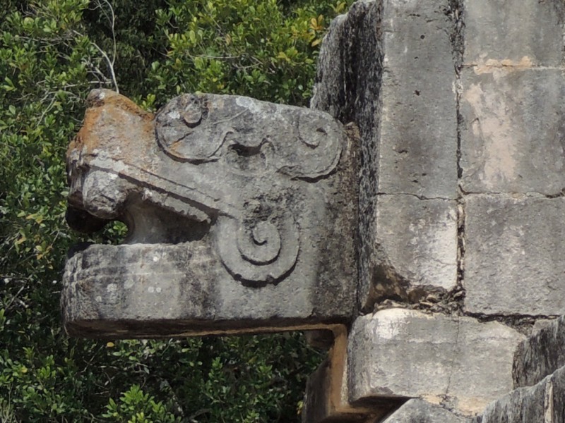 Head of the Feathered Serpent, Chichen Itza, Mexico