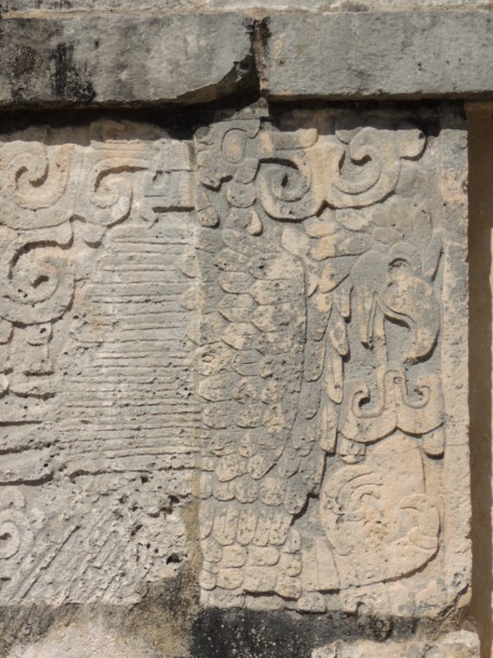 Relief showing an eagle eating a human heart, Chichen Itza, Mexico