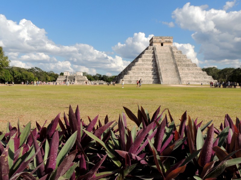 View of the Plaza from the south, Chichen Itza, Mexico