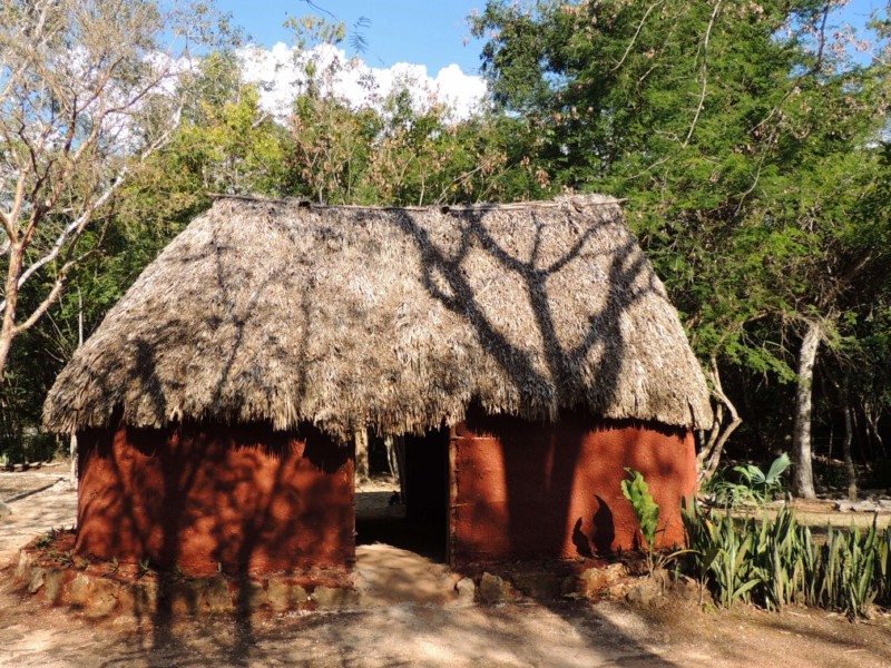 Mayan hut replica, Chichen Itza, Mexico