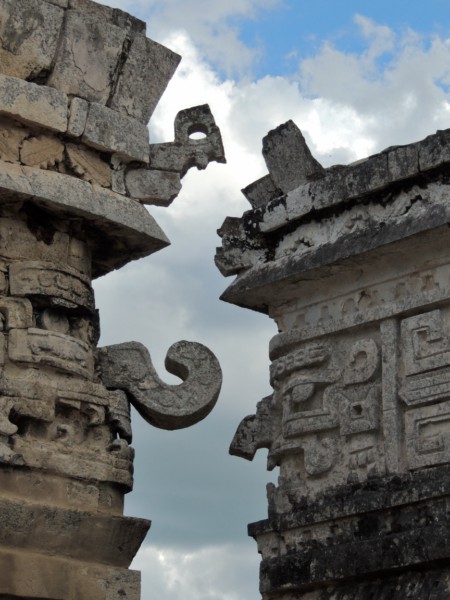 The corners of La Iglesia and the House of the Nuns, Chichen Itza, Mexico