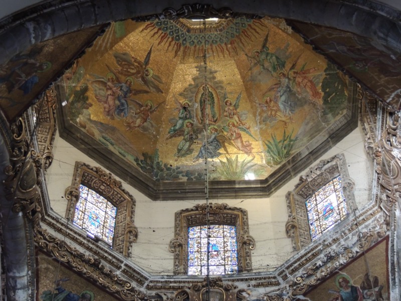 Exquisitely decorated interior of the dome, Mexico City, Mexico