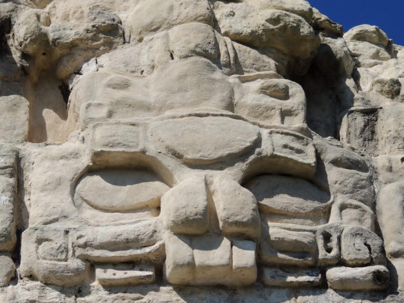 Stone mask, Tikal, Guatemala