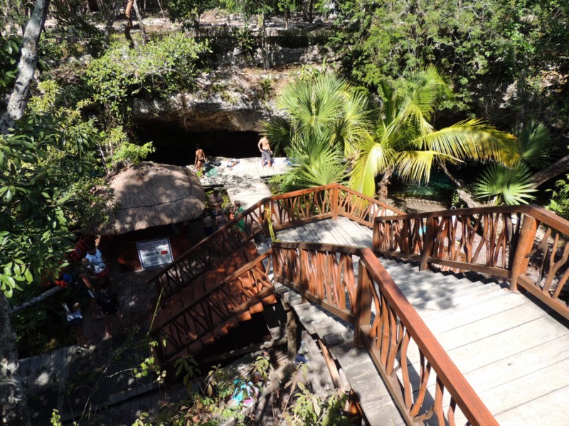 Gran Cenote entrance, Tulum, Mexico