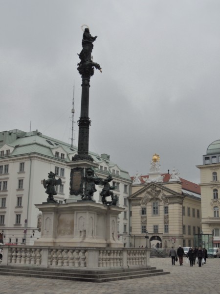 Mariensaule Column at Am Hof Square, Vienna, Austria