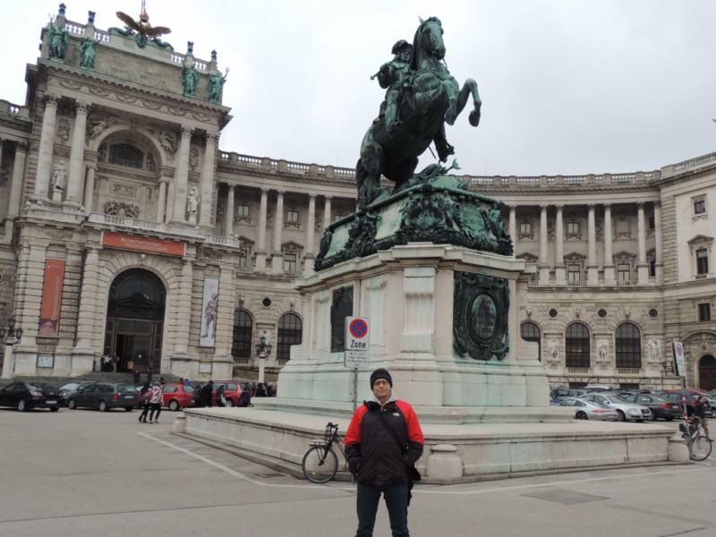 Prince Eugene of Savoy statue in front of the Hofburg Palace, Vienna, Austria