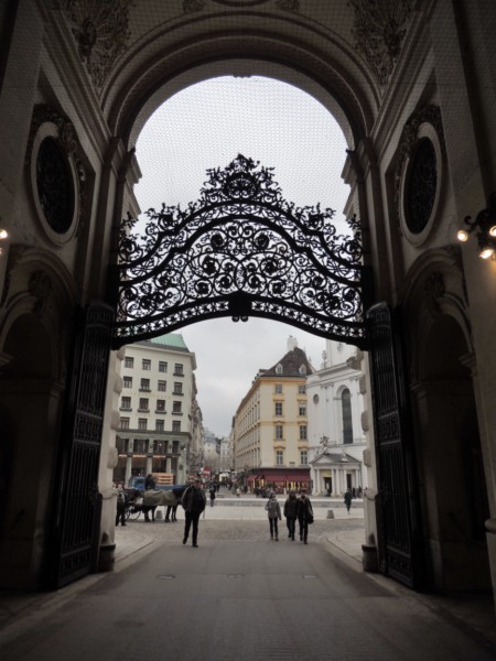 Decorative wrought iron gate, Vienna, Austria
