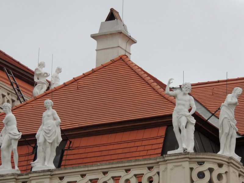 Sculptures decorating the Lower Belvedere, Vienna, Austria